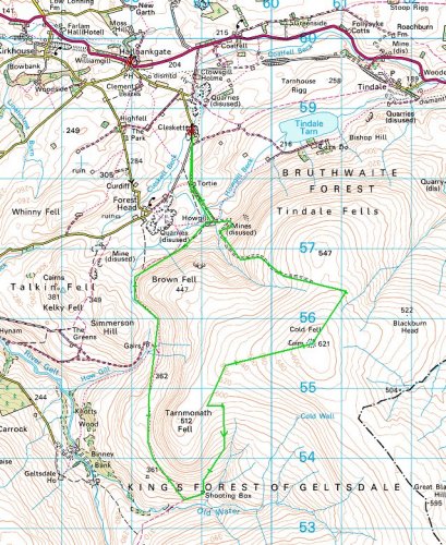 Route of main walk